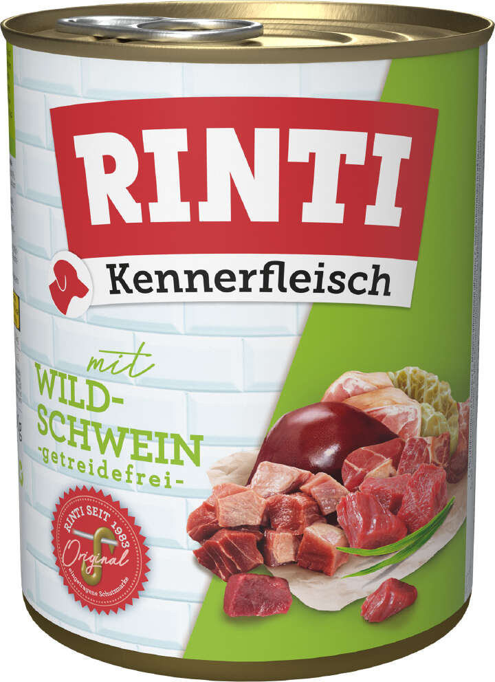 RINTI Hunde-Nassfutter Kennerfleisch mit Wildschwein